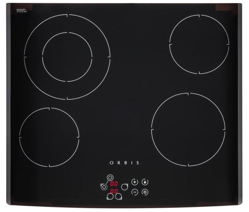 Cooktop Elétrico 4 Bocas 200V Orbis Zona Dupla de Cocção