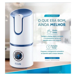 Umidificador de Ar Digital Ultrassônico Elgin Capacidade 2,5 Litros Bivolt - 11