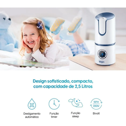 Umidificador de Ar Digital Ultrassônico Elgin Capacidade 2,5 Litros Bivolt - 2