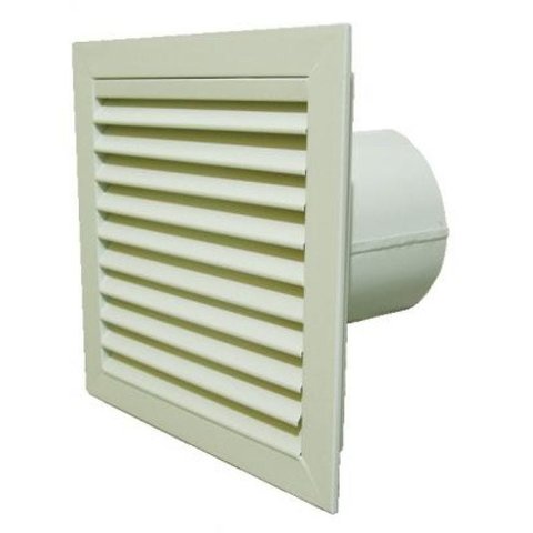 Saida de Coifa em Alum. Tipo Grelha Retorno com Bocal para Duto Semi-Flexivel - 200 mm