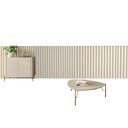 Ver imagem 2 de Kit para Sala de Estar 3 Peças com Painel Ripado 360cm Mdf Cor:luna com Dourado