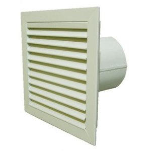 Saida de Coifa em Alum. Tipo Grelha Retorno com Bocal para Duto Semi-Flexivel - 250 mm