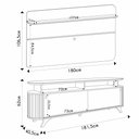 Ver imagem 4 de Painel para Tv 70 Pol Curv e Rack Bancada Alba Off/cinamomo - Hb Móveis