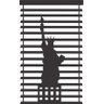 Adesivo de Parede Persiana Estátua da Liberdade - Preto - M - 2
