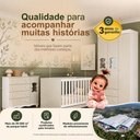 Ver mais imagens de Quarto de Bebê Completo com Berço Americano 3 em 1 Flor Multimóveis MP4917 Branco/Off White