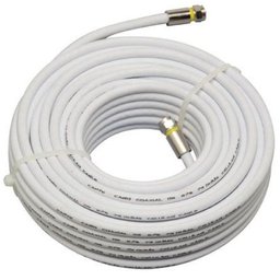 Cabo Rg6 Branco 10M Cabo Coaxial Rg06 para Antena TV Pronto - 1