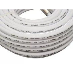 Cabo Rg6 Branco 10M Cabo Coaxial Rg06 para Antena TV Pronto - 3