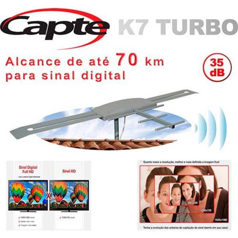 Antena Capte K7 Turbo Digital Amplificada 35Db - 2