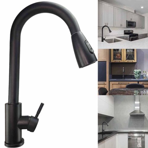Torneira Gourmet Pull Down Monocomando Cozinha Agua Quente Fria Flexivel Mesa Bancada Cuba Lava Lou