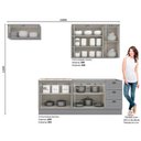 Ver imagem 6 de Kit de Cozinha Modulada 5 Peças Americana (2 Aéreos. 2 Balcões, 1 Complementos) Cinza - Henn