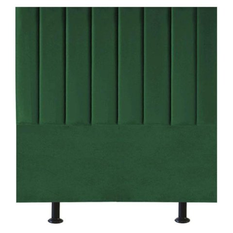 Cabeceira de Cama Solteiro Box 100 Cm Karla Suede Verde Musgo