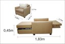 Ver imagem 4 de Poltrona Cama Eros Reclinável em 05 Estágios Em Linho Sintético (MK):LINHO 02
