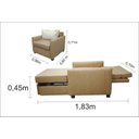 Ver imagem 4 de Poltrona Cama Eros Reclinável em 05 Estágios Em Linho Sintético (MK):LINHO 02