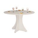 Ver imagem 2 de Mesa de Jantar Redonda Elisa 4 Lugares 80x80 Base em X em Mdf - Branco