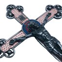 Ver imagem 6 de Crucifixo Cruz Parede Medalha de São Bento Prateado 22 Cm