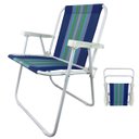 Ver imagem 1 de Cadeira de Praia Dobravel Ar Livre Quintal Jardim Varanda Piscina Camping Acampamento Lazer Pescaria