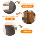 Ver imagem 6 de Mesa de Jantar Olímpia 120cm Mdf Canto Copo e com 4 Cadeiras Athenas