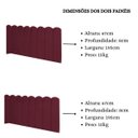 Ver imagem 6 de Cabeceira Painel Cama King Box Nuvem Suede Sandy 195 Cm:bordô