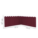 Ver imagem 3 de Cabeceira Painel Cama King Box Nuvem Suede Sandy 195 Cm:bordô