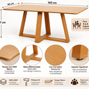 Ver imagem 7 de Conjunto Mesa de Jantar MDF 4 Cadeiras Estofadas e Tela Sintética Carvalho Rose/Cinza Escuro - Dalla
