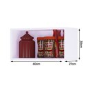 Ver imagem 4 de Kit 02 Armários Aéreo Geladeira Cozinha Andréia 60cm 01 Porta Cinza Escuro - Abmaza
