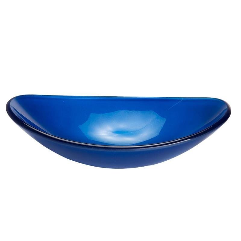 Cuba de vidro oval azul,válvula, sifao,torneira 45 - 2