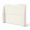 Ver imagem 6 de Cabeceira Cama Casal Queen Size Petala 160cm Orgânica Curva Bouclê Off White - Vimont Moveis