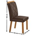 Ver imagem 4 de Conjunto Mesa de Jantar 180cm com 6 Cadeiras Estofadas Multimóveis Crrft-CON039 Madeirado/Off White