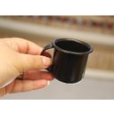 Ver imagem 7 de Mini Caneca Esmaltada Preta Com Alça 90ml Xícara Em Ágata Para Café Esmaltados Silva