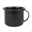 Ver imagem 3 de Mini Caneca Esmaltada Preta Com Alça 90ml Xícara Em Ágata Para Café Esmaltados Silva