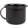 Mini Caneca Esmaltada Preta Com Alça 90ml Xícara Em Ágata Para Café Esmaltados Silva - 1