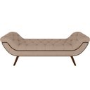 Ver imagem 4 de Puff Recamier Decorativo com Tachas 160 cm Santorini P05 Veludo Bege - Lyam Decor