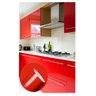 Adesivo envelopamento de móveis cozinha banheiro 50cm x 2m:Vermelho - 1