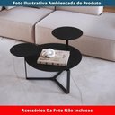 Ver imagem 4 de Mesa de Centro Industrial Chanfrada Artesano 83 Cm (larg) 3 Tampos Mdp Nero (preto) Pé Aço Preto
