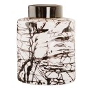 Ver imagem 1 de Potiche Decorativo Grande Preto/branco 26cm - Verdici