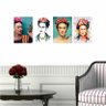 Conjunto 4 Quadros Frida Kahlo Decorativo 50x40 - 3