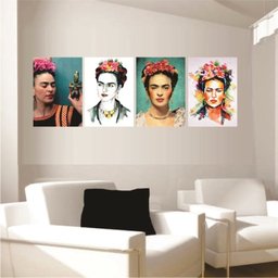 Conjunto 4 Quadros Frida Kahlo Decorativo 50x40 - 4 Conjunto 4 Quadros Frida Kahlo Decorativo 50x40 - 4