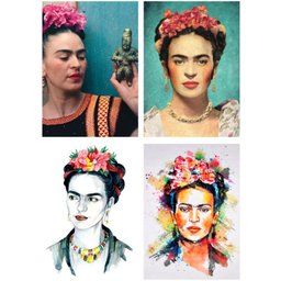 Conjunto 4 Quadros Frida Kahlo Decorativo 50x40 - 2 Conjunto 4 Quadros Frida Kahlo Decorativo 50x40 - 2