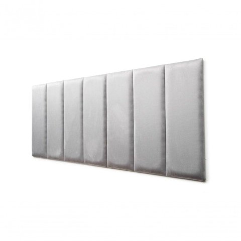 Placas Cabeceira Casal 140cm X 60cm 7 Placas Suede Cinza