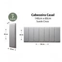 Ver imagem 2 de Placas Cabeceira Casal 140cm X 60cm 7 Placas Suede Cinza