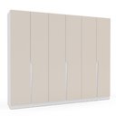 Ver imagem 4 de Guarda Roupa Roupeiro 6 Portas 4 Gavetas Porto Branco Creme Politorno Móveis