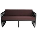 Ver imagem 2 de Conjunto 2 Poltronas 1 Namoradeira e 1 Mesa de Centro Santiago em Alumínio e Corda Náutica Acesse Mó