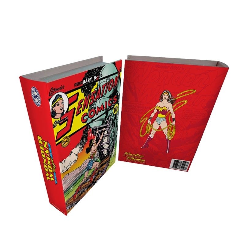 Caixa Livro Decorativa de Madeira DC Comics Mulher Maravilha