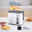 Ver imagem 6 de Elite Gourmet Torradeira 2 Fatias com Função Bagel e Timer (inox)