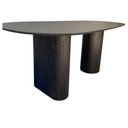Ver imagem 3 de Mesa de Jantar Cone Orgânica Oval 137x90 Cm com 2 Base Ebano Tampo Ebano