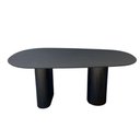 Ver imagem 4 de Mesa de Jantar Cone Orgânica Oval 137x90 Cm com 2 Base Ebano Tampo Ebano
