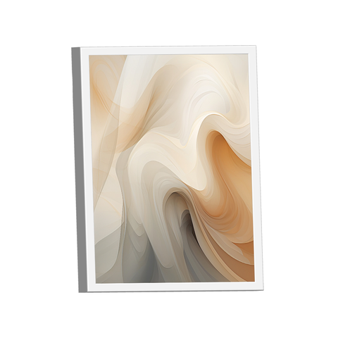 Quadro Decorativo Abstrato Claro Curvas
