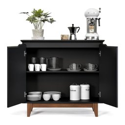 Buffet 02 Portas sem Gaveta Flow: Preto - 4
