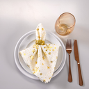 Ver imagem 2 de Kit 10 Pçs Guardanapo 10 Lugares 42x42cm Lumine Natal Tecido Oxford Estampado:Branco