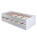 Ver imagem 5 de Cama Solteiro Bicama com Cama Auxiliar 194x83 Cm20 Branco Dtall Branco